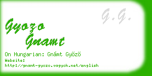 gyozo gnamt business card