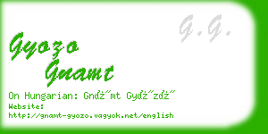 gyozo gnamt business card
